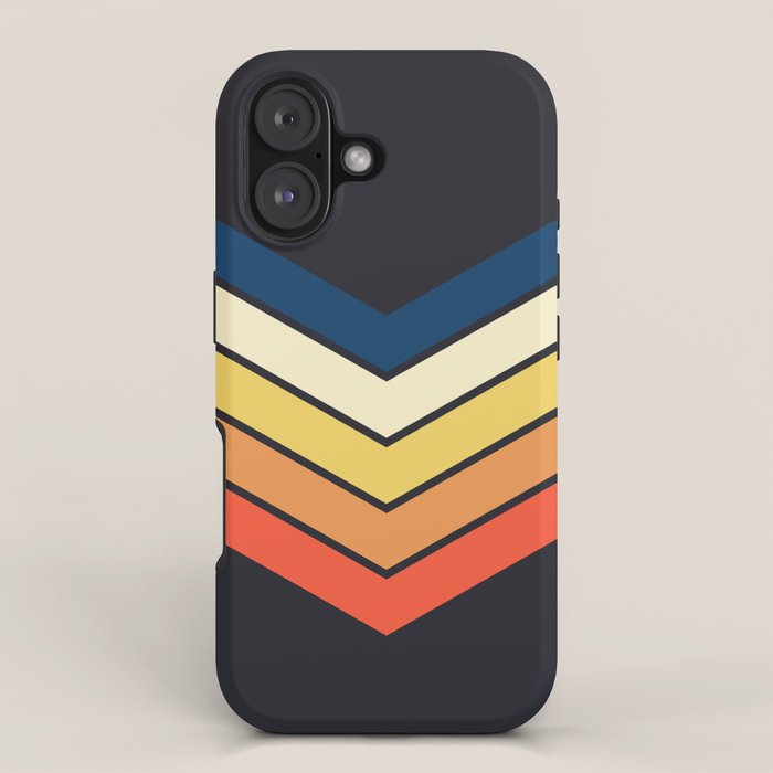 Madana - V Shaped Retro Stripes 70s Style Design iPhone Case Gallery Image 1