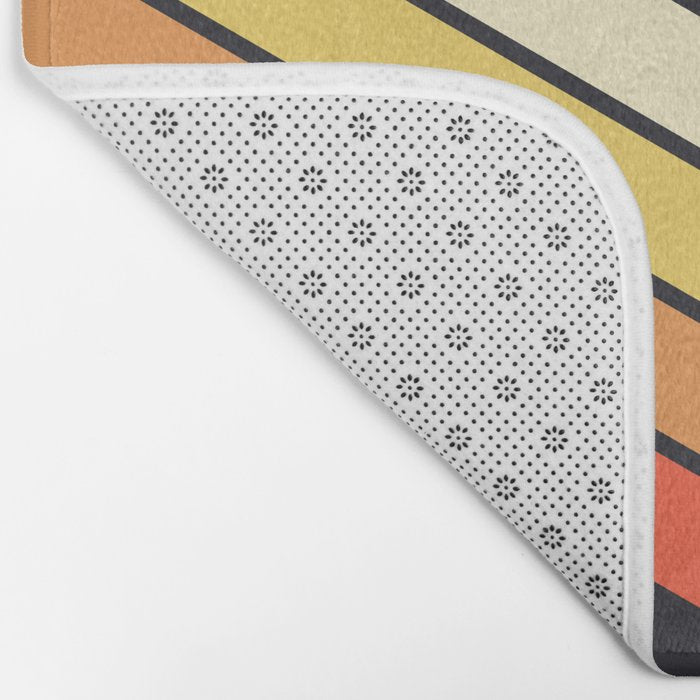 Madana - V Shaped Retro Stripes 70s Style Design Bath Mat Gallery Image 2