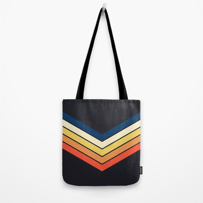 Madana - V Shaped Retro Stripes 70s Style Design Tote Bag Gallery Image 2