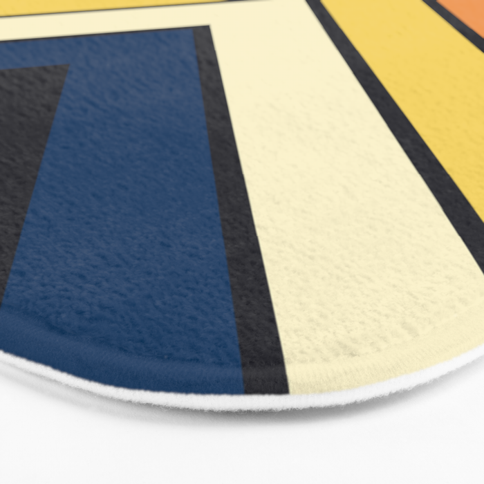 Madana - V Shaped Retro Stripes 70s Style Design Bath Mat Gallery Image 3