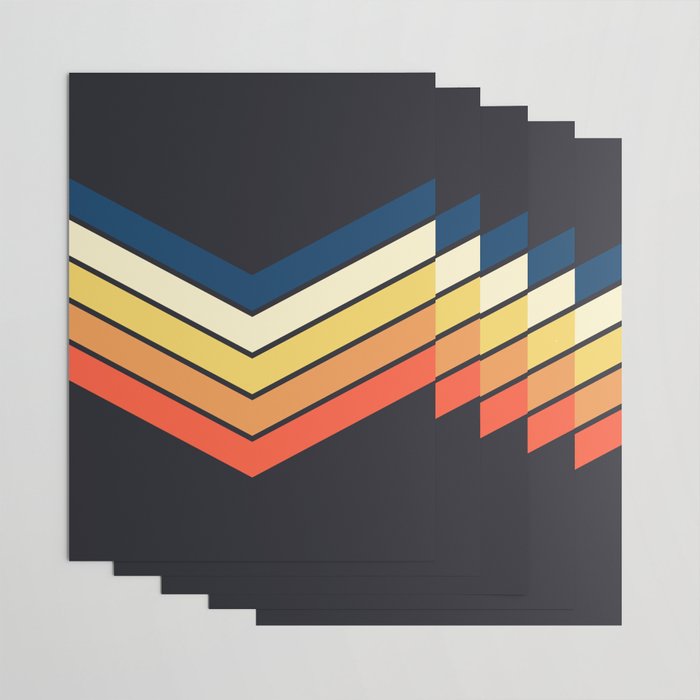 Madana - V Shaped Retro Stripes 70s Style Design Wrapping Paper Gallery Image 3