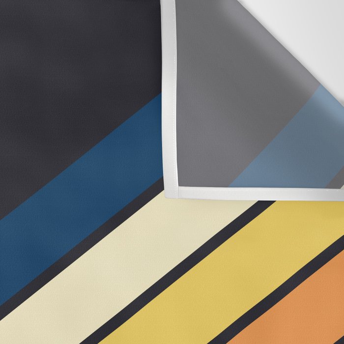 Madana - V Shaped Retro Stripes 70s Style Design Wall Tapestry Gallery Image 3