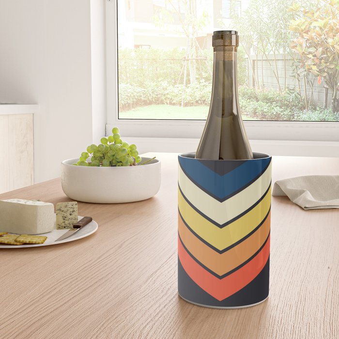 Madana - V Shaped Retro Stripes 70s Style Design Wine Chiller Gallery Image 4
