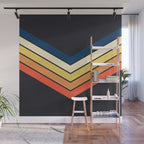 Madana - V Shaped Retro Stripes 70s Style Design Wall Mural Gallery Image 1