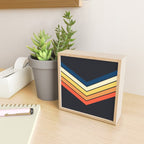 Madana - V Shaped Retro Stripes 70s Style Design Mini Art Print Gallery Image 2