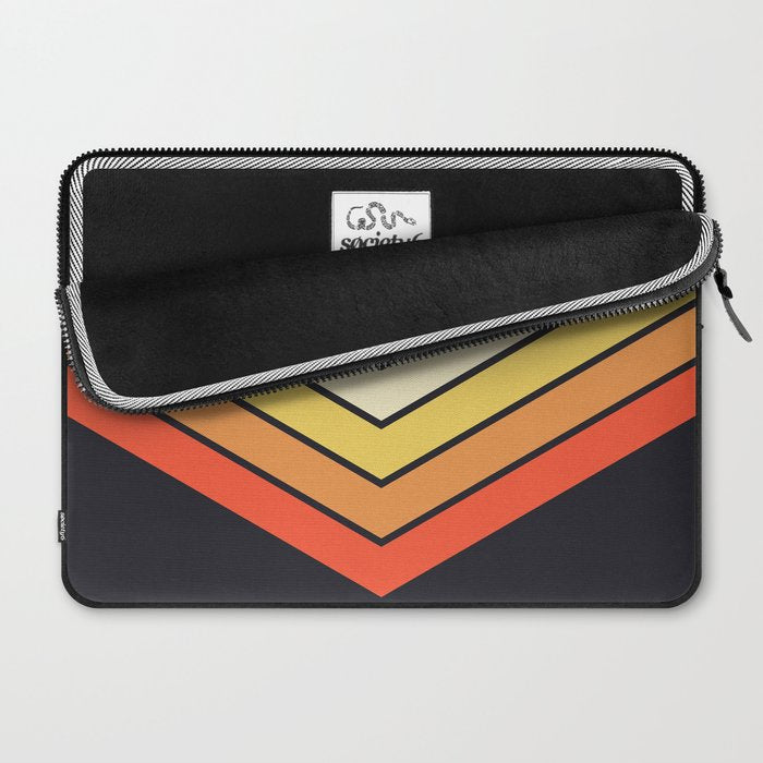 Madana - V Shaped Retro Stripes 70s Style Design Laptop Sleeve Gallery Image 2