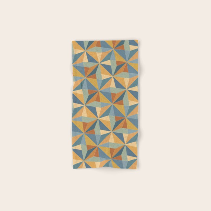 Kaleidoscope Tile Pattern III Warm Earthy Summer Bath Towel Gallery Image 1