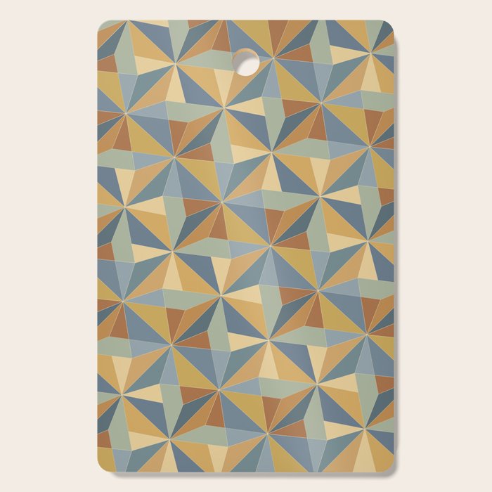 Kaleidoscope Tile Pattern III Warm Earthy Summer Cutting Board Gallery Image 1