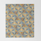 Kaleidoscope Tile Pattern III Warm Earthy Summer Throw Blanket Gallery Image 2