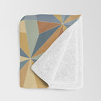 Kaleidoscope Tile Pattern III Warm Earthy Summer Throw Blanket Gallery Image 3