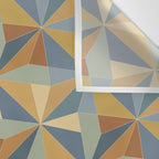 Kaleidoscope Tile Pattern III Warm Earthy Summer Wall Tapestry Gallery Image 3
