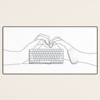 Hand Heart Desk Mat Gallery Image 1