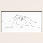 Hand Heart Desk Mat Gallery Image 3