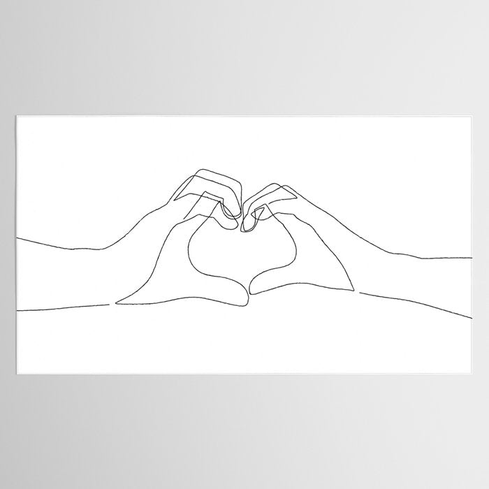 Hand Heart Tablecloth Gallery Image 2