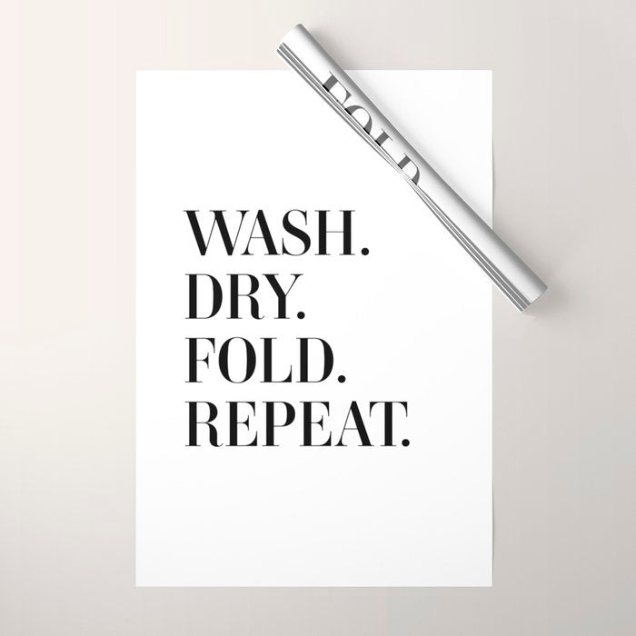 Wash. Dry. Fold. Repeat. Wrapping Paper Gallery Image 1