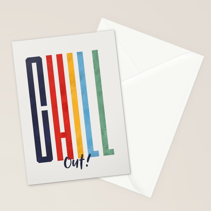 CHILL OUT! modern type Stationery Card Gallery Image 2