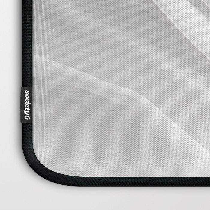 White Satin Silky Surface All White Laptop Sleeve Gallery Image 3