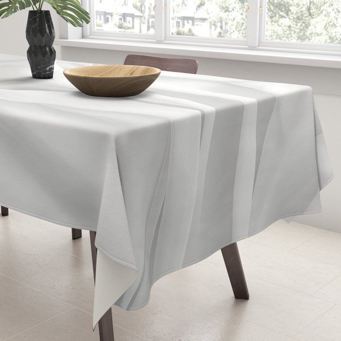 White Satin Silky Surface All White Tablecloth Gallery Image 3