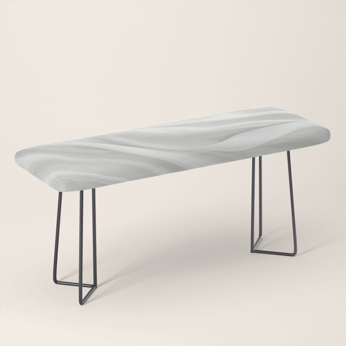 White Satin Silky Surface All White Bench Gallery Image 1