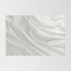 White Satin Silky Surface All White Rug Gallery Image 2