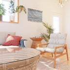 White Satin Silky Surface All White Wall Hanging Gallery Image 2