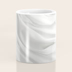 White Satin Silky Surface All White Coffee Mug Gallery Image 4