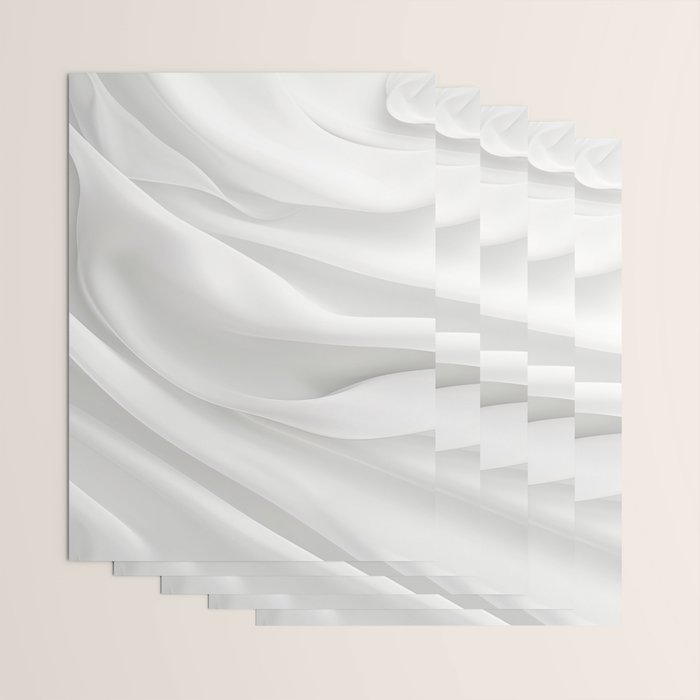White Satin Silky Surface All White Wrapping Paper Gallery Image 3
