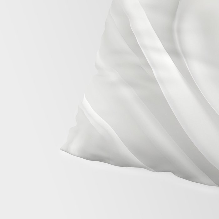White Satin Silky Surface All White Pillow Sham Gallery Image 4