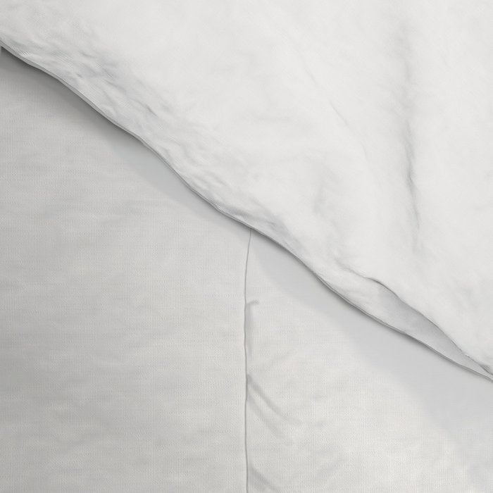 White Satin Silky Surface All White Comforter Gallery Image 4
