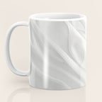 White Satin Silky Surface All White Coffee Mug Gallery Image 3