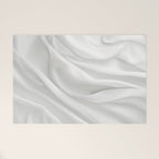 White Satin Silky Surface All White Welcome Mat Gallery Image 1