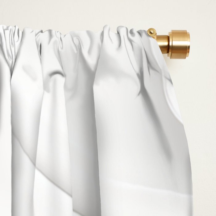 White Satin Silky Surface All White Window Curtain Gallery Image 2