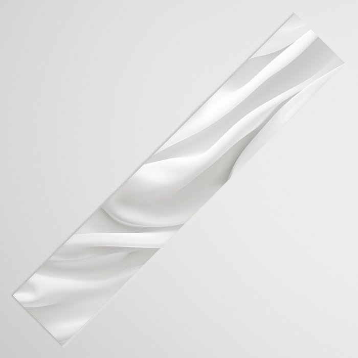 White Satin Silky Surface All White Table Runner Gallery Image 3