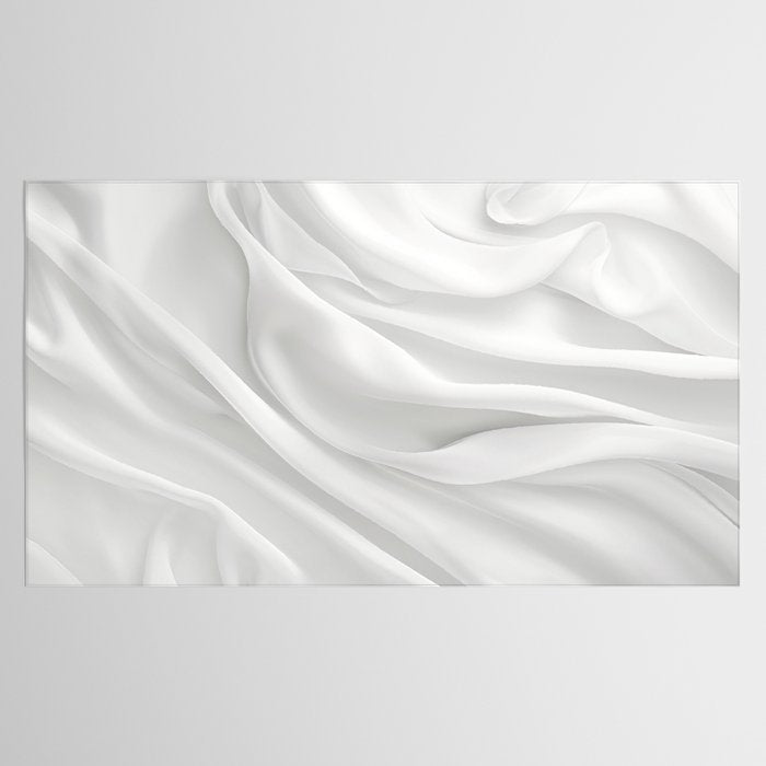 White Satin Silky Surface All White Tablecloth Gallery Image 2