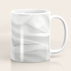 White Satin Silky Surface All White Coffee Mug Gallery Image 1