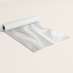 White Satin Silky Surface All White Yoga Mat Gallery Image 2
