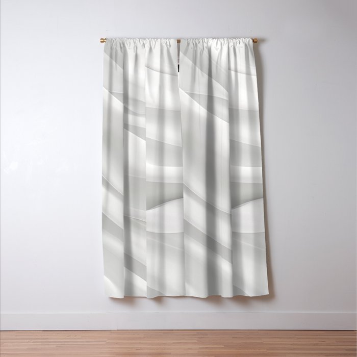 White Satin Silky Surface All White Window Curtain Gallery Image 3