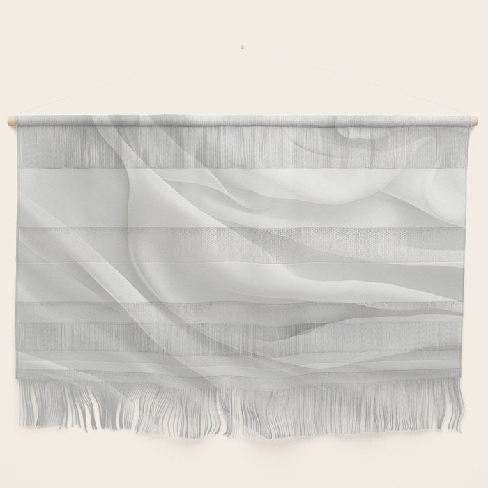 White Satin Silky Surface All White Wall Hanging Gallery Image 1