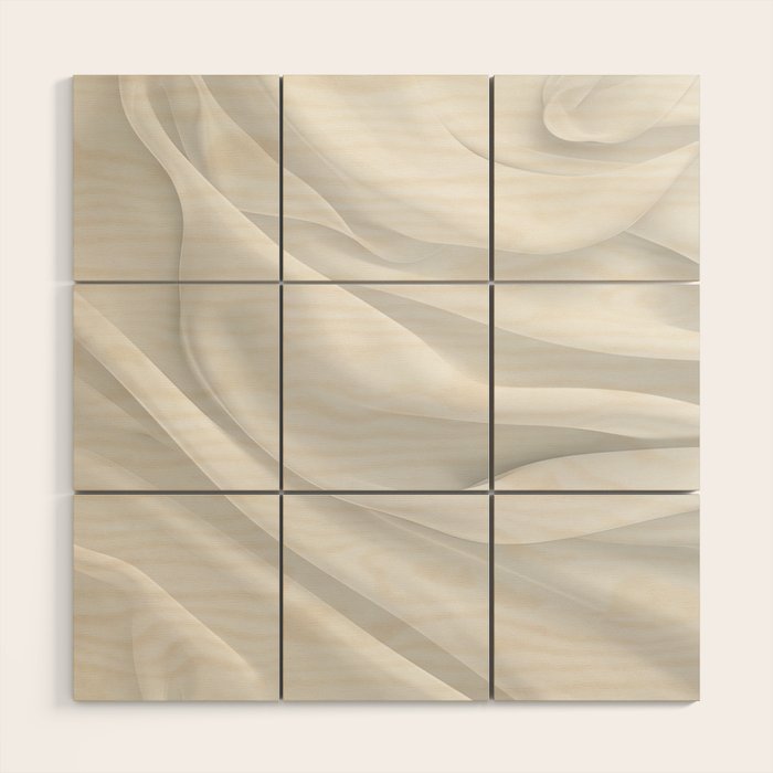 White Satin Silky Surface All White Wood Wall Art Gallery Image 1
