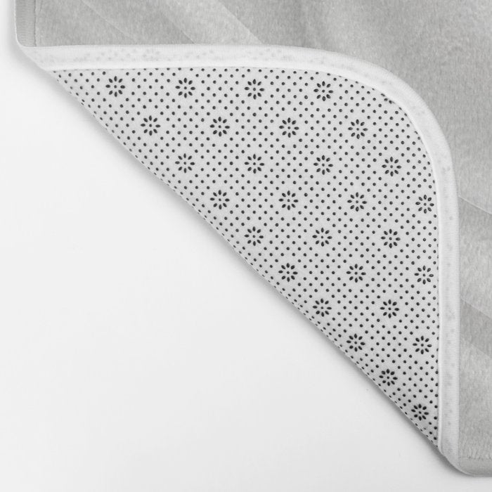 White Satin Silky Surface All White Bath Mat Gallery Image 2