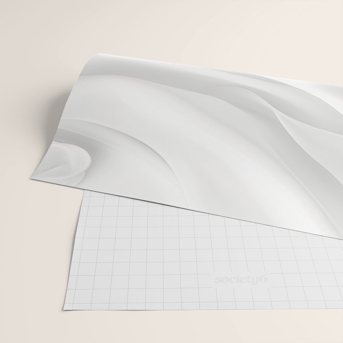 White Satin Silky Surface All White Wrapping Paper Gallery Image 2