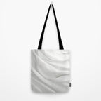White Satin Silky Surface All White Tote Bag Gallery Image 2