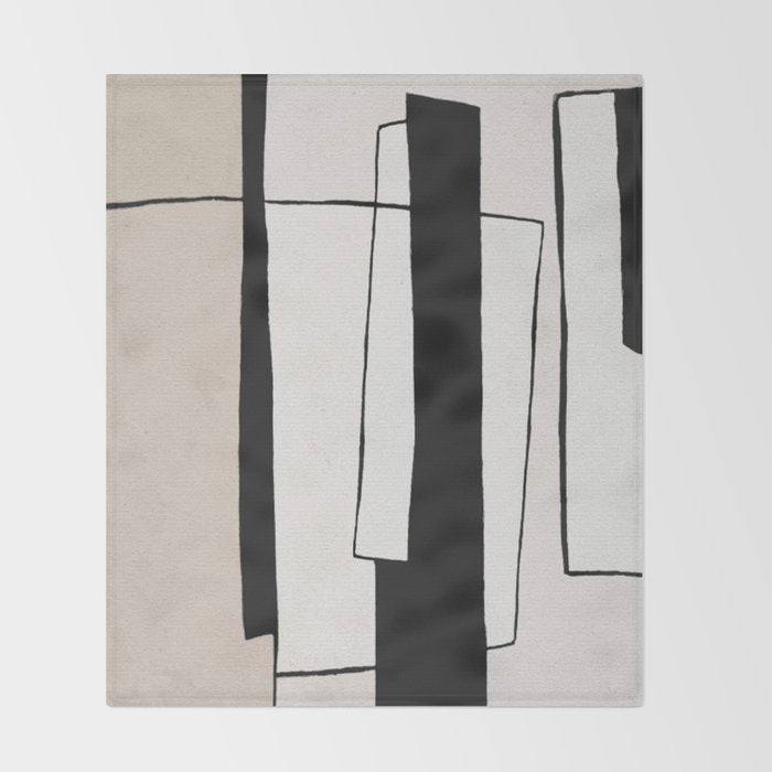 Abstract minimal modern painting 02 Throw Blanket Gallery Image 2