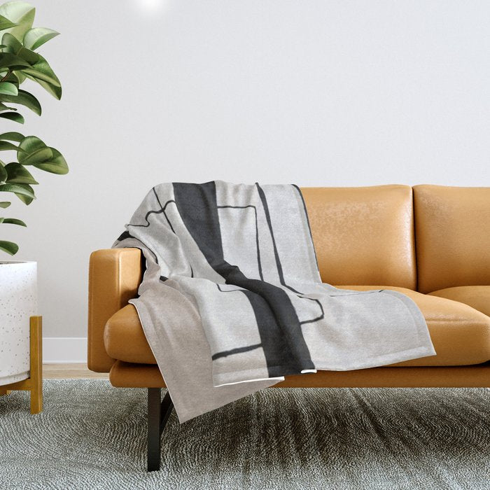Abstract minimal modern painting 02 Throw Blanket Gallery Image 1