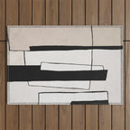 Abstract minimal modern painting 02 Outdoor Rug Gallery Image 1