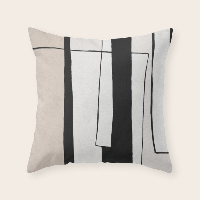 Abstract minimal modern painting 02 Throw Pillow Gallery Image 1