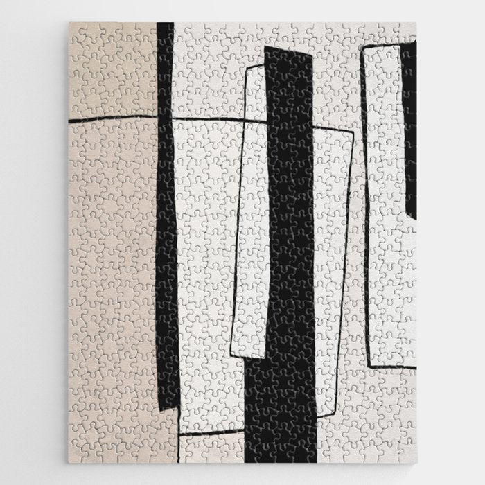 Abstract minimal modern painting 02 Jigsaw Puzzle