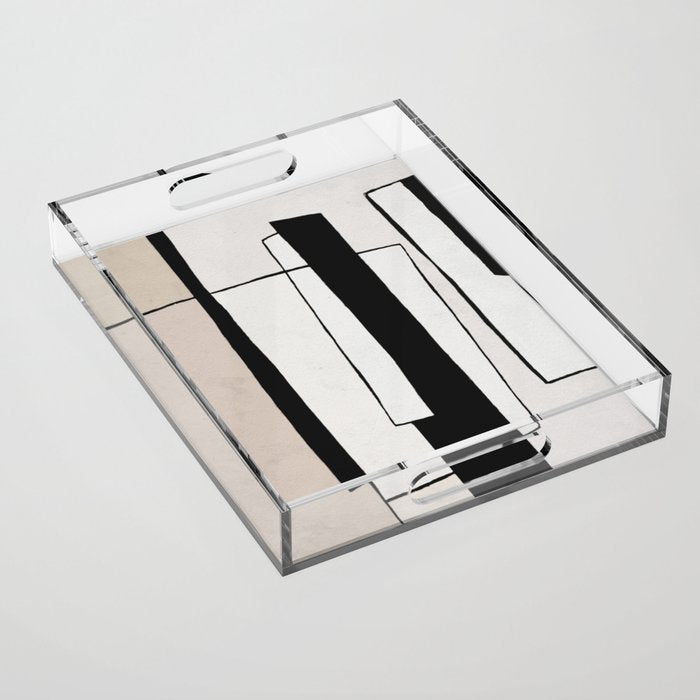 Abstract minimal modern painting 02 Acrylic Tray Gallery Image 1