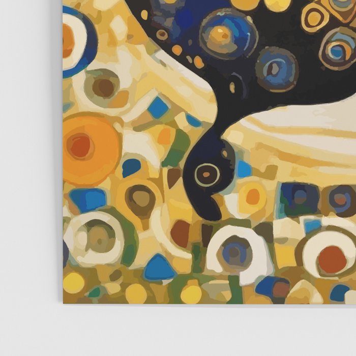 Gustav Klimt Style Blue and Gold Butterfly Poster Gallery Image 3
