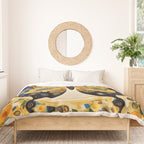 Gustav Klimt Style Blue and Gold Butterfly Duvet Cover Gallery Image 3